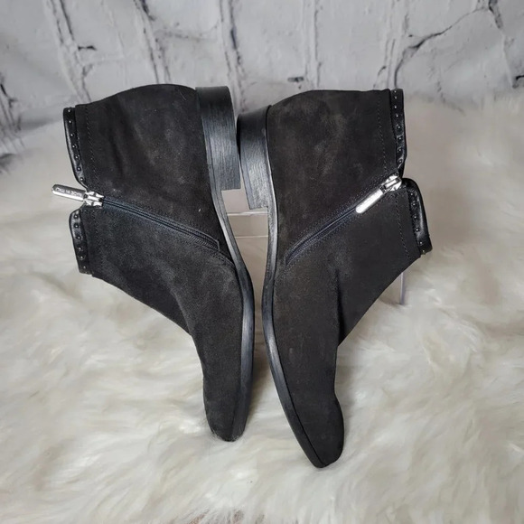 Italeau Miralda Womens Black Studded Ankle Boot Minimalist Bootie Leather Boho - Picture 6 of 12